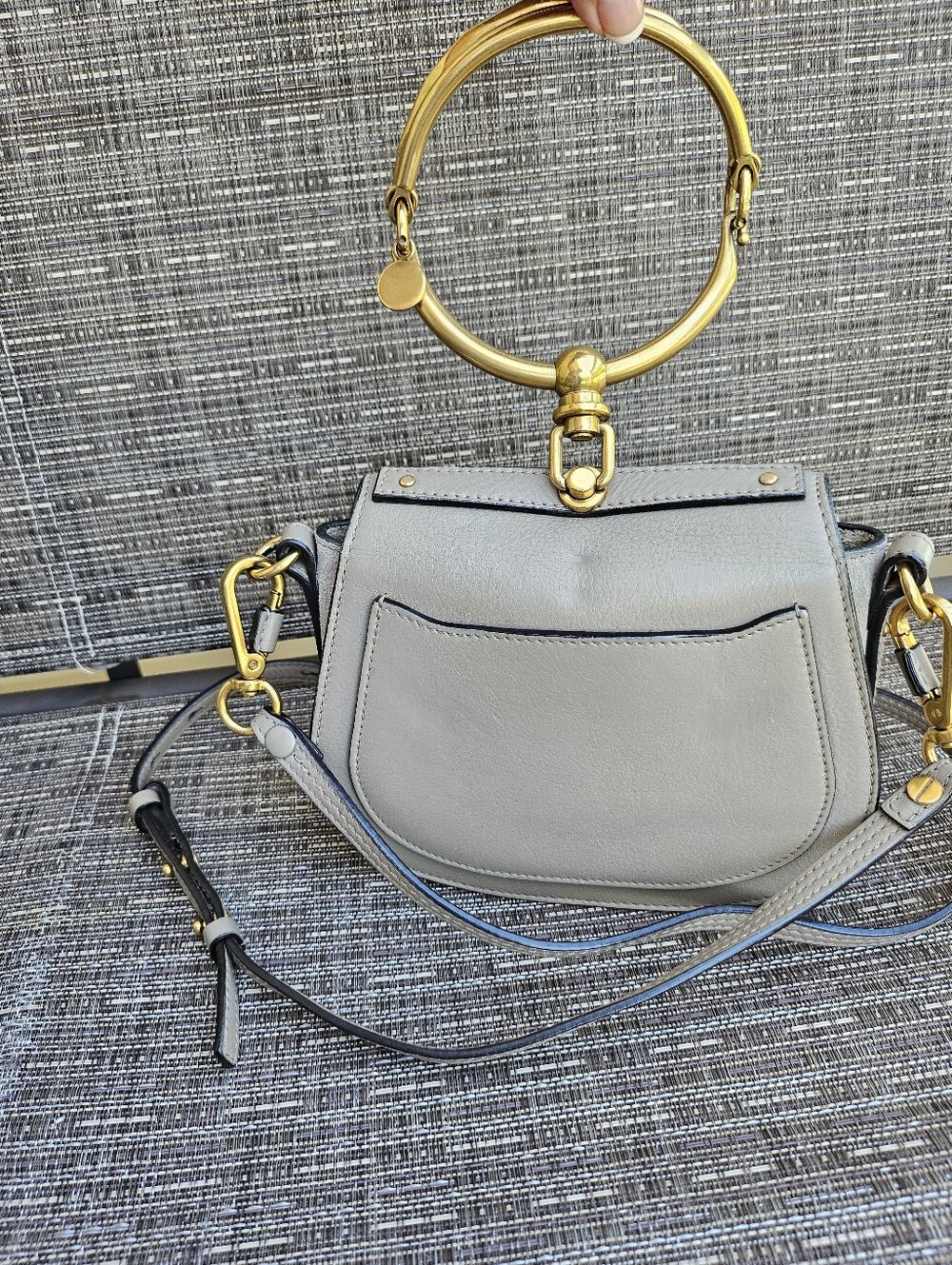Chloe Nile Bracelet Handbag Small Motty Grey - Picture 17 of 17